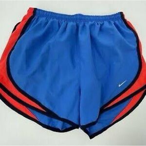 Nike Women's Blue and Red Athletic Shorts